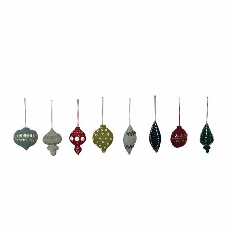 CREATIVE CO-OP ORNAMENT WOOL FLT AST 5in. XS0256A